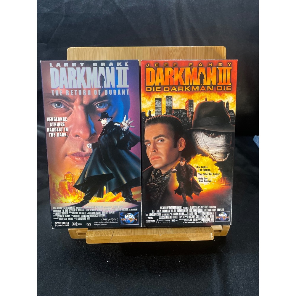 Darkman II & III VHS Bundle Return of Durant Die Darkman Die MCA Universal Movie